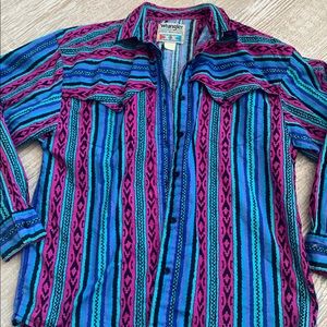 Vintage Wrangler western cowboy shirt